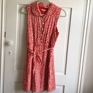 Polka dot shirt dress L